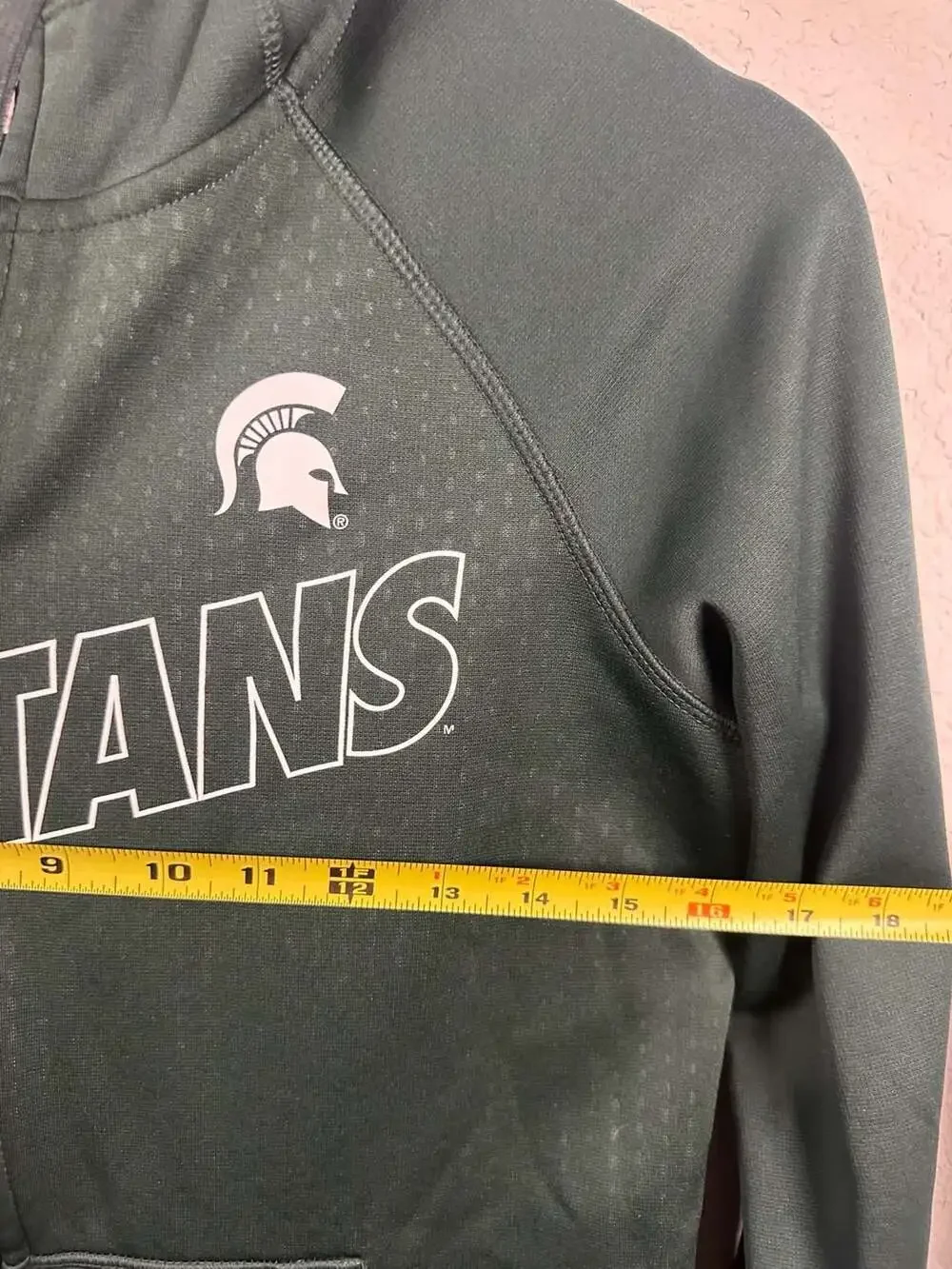 Youth Nike Michigan State Spartans Therma-Fit Full Zip Hoodie Green Size M